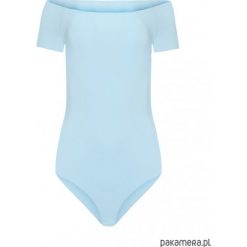 Body Miłość Blue. Niebieskie body damskie Pakamera, bez wzorów, z dzianiny. Za 249,00 zł.