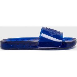 Calvin Klein Jeans - Klapki. Niebieskie klapki damskie marki Calvin Klein Jeans, z jeansu. Za 319,90 zł.