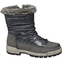 Śniegowce damskie Cortina popielate. Szare buty zimowe damskie marki Cortina, z materiału. Za 139,90 zł.