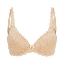 Cellbes Biustonosz push-up Dolly beżowy female beżowy 95A. Brązowe biustonosze sportowe damskie Cellbes, s, w koronkowe wzory, z koronki. Za 119,00 zł.