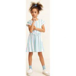 Mango Kids - Sukienka dziecięca Vanesa 104-164 cm. Czerwone sukienki dziewczęce marki Mango Kids, bez wzorów, z bawełny, casualowe, z krótkim rękawem, krótkie, mini, rozkloszowane. Za 59,90 zł.
