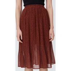Plisowana spódnica midi - Brązowy. Pomarańczowe spódniczki damskie Sinsay, s, bez wzorów, midi. W wyprzedaży za 44,99 zł.