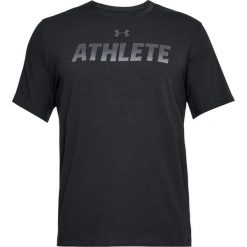 UA Athlete SS 1305661-001. Czarne t-shirty męskie Under Armour, s, bez wzorów, z bawełny, bez kołnierzyka. W wyprzedaży za 89,99 zł.