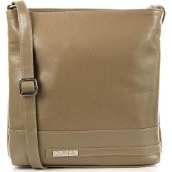 Torebka skórzana listonoszka DAN-A T303 ciemnobeżowa - ciemny beż. Brązowe listonoszki damskie ze skóry, eleganckie. Za 179,99 zł.