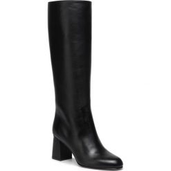 Kozaki RED VALENTINO - SQ0S0C58PIQ Nero 0NO. Czarne kozaki damskie Red Valentino, ze skóry, bez obcasa, na obcasie, bez zapięcia. Za 2529,00 zł.