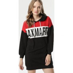 Czarna Bluza Lagurea. Czarne bluzy damskie Born2be, s, z nadrukiem, z długim rękawem, długie, z kapturem. Za 69,99 zł.