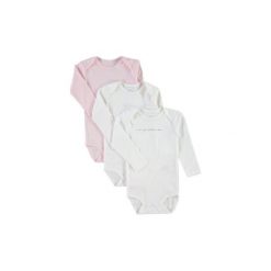 Name it Girls Body dziecięce 3 szt. ballerina - różowy/pink - Gr.Niemowlę (0 - 6 miesięcy). Różowe body niemowlęce marki Name it, bez wzorów, z bawełny, bez rękawów. Za 52,50 zł.