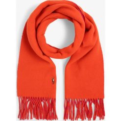 Polo Ralph Lauren - Szalik damski, pomarańczowy. Pomarańczowe szaliki damskie Polo Ralph Lauren, bez wzorów. Za 399,95 zł.