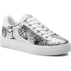 Sneakersy TRUSSARDI JEANS - 79A00444 M020. Szare półbuty damskie Trussardi Jeans, na co dzień, z aplikacjami, z jeansu, bez obcasa, na płaskiej podeszwie, bez zapięcia. Za 519,00 zł.