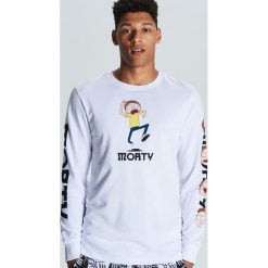 Bluza Rick and Morty - Biały. Białe bluzy męskie Cropp, s, bez wzorów, bez kołnierzyka, bez rękawów, bez kaptura. Za 59,99 zł.