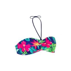 Góra kostiumu kąpielowego LAETI BORA damska. Niebieskie t-shirty damskie OLAIAN, bez wzorów, z elastanu, sportowe, bez kołnierzyka. Za 49,99 zł.