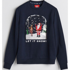 Bluza ze świątecznym motywem - Granatowy. Niebieskie bejsbolówki męskie Reserved, l. Za 119,99 zł.