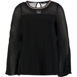 Bluzki damskie: Wallis EMBELLISHED NECK TIE SLEEVE Bluzka black