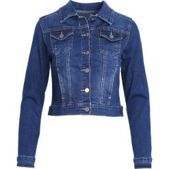 Granatowa Kurtka That I Suffer. Niebieskie kurtki damskie Born2be, xl, bez wzorów, z jeansu, krótkie, bez kaptura. Za 99,99 zł.