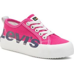 Tenisówki LEVI'S - VBET0011T Magenta 0427. Różowe trampki dziewczęce bez wzorów, z gumy, na sznurówki. Za 199,00 zł.