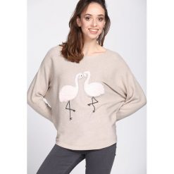 Beżowy Sweter Withstand. Brązowe swetry klasyczne damskie Born2be, l. Za 49,99 zł.