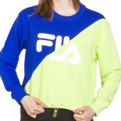 FILA BANJI > 687491-A472. Niebieskie bluzy damskie Fila, l, z aplikacjami, z bawełny, bez rękawów, długie, bez kaptura. Za 319,99 zł.