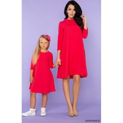 Komplet dla mamy i córki, sukienki, model 24_5. Niebieskie sukienki dziewczęce marki Pakamera, z tkaniny, eleganckie. Za 228,00 zł.