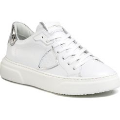 Sneakersy PHILIPPE MODEL - Temple BYLD VY04 Blanc. Białe półbuty damskie Philippe Model, bez wzorów, ze skóry, bez obcasa, bez zapięcia. W wyprzedaży za 809,00 zł.