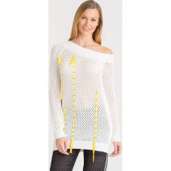 SWETER PINKO. Białe swetry damskie Pinko, s, bez wzorów, z materiału, bez rękawów, bez kaptura. Za 543,00 zł.