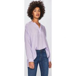 Answear - Bluzka Secret Garden. Fioletowe bluzki damskie ANSWEAR, na co dzień, s, bez wzorów, z lyocellu, casualowe, ze stójką, z krótkim rękawem. Za 119,90 zł.