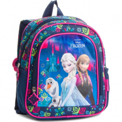 Plecak FROZEN - PL10KL24 Granatowy. Niebieskie plecaki damskie Frozen, z materiału, sportowe. Za 59,99 zł.