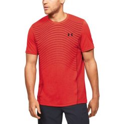 Under Armour Seamless Koszulka Czerwony. Czerwone podkoszulki męskie Under Armour, s, bez wzorów, z poliesteru, z krótkim rękawem. Za 206,95 zł.