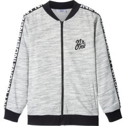 Bluza rozpinana bonprix szary melanż. Szare bluzy chłopięce bonprix, bez wzorów, sportowe, bez rękawów, bez kaptura. Za 79,99 zł.