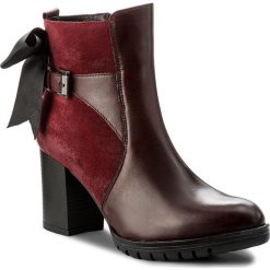 Botki MACIEJKA - 03343-23/00-3 Bordo. Czerwone botki damskie skórzane marki Maciejka. W wyprzedaży za 249,00 zł.