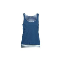 Topy na ramiączkach / T-shirty bez rękawów Majestic BLANDINE. Niebieskie bluzki damskie Majestic, bez wzorów, bez kołnierzyka. Za 367,20 zł.