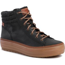 Sneakersy KEDS - High Rise Lea Wool WH55804 Black. Czarne półbuty damskie Keds, ze skóry. Za 119,00 zł.