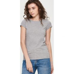 Gładki T-shirt - Jasny szar. Szare t-shirty damskie Sinsay, l. Za 19,99 zł.