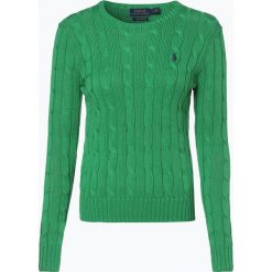 Polo Ralph Lauren - Sweter damski, niebieski. Niebieskie swetry klasyczne damskie marki Polo Ralph Lauren, l, z bawełny, eleganckie, polo. Za 699,95 zł.