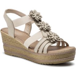 Sandały JENNY FAIRY - WSA2223-03 Beige. Brązowe klapki damskie Jenny Fairy, z aplikacjami, ze skóry ekologicznej, bez obcasa, na obcasie. Za 79,99 zł.