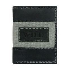Portfel męski skórzany Always Wild N4-JEANS czarny - Czarny. Czarne portfele męskie ALWAYS WILD, bez wzorów, z jeansu. Za 69,99 zł.