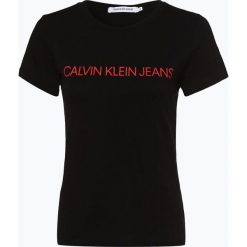 Calvin Klein Jeans - T-shirt damski, czarny. Czarne t-shirty damskie marki Calvin Klein Jeans, s, bez wzorów, z jeansu, bez kołnierzyka. Za 129,95 zł.