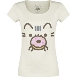 Bluzki damskie: Pusheen Donut Koszulka damska beżowy