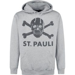 Bluzy męskie: FC St. Pauli Skull Bluza z kapturem odcienie szarego