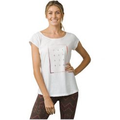Prana Koszulka Damska Long Line Tee White (Rozmiar S). Białe bluzki sportowe damskie marki PrAna, s. W wyprzedaży za 164,00 zł.