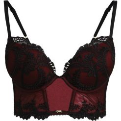 Biustonosze bardotka: Gossard LONGLINE PLUNGE Biustonosz pushup black/ruby