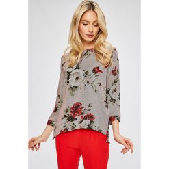 Answear - Bluzka. Szare bluzki damskie marki ANSWEAR, s, z elastanu, casualowe, z dekoltem w łódkę. W wyprzedaży za 59,90 zł.