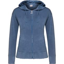 Bluza DEHA EASY. Niebieskie bluzy damskie Deha, bez wzorów, z dzianiny, bez rękawów, z kapturem. W wyprzedaży za 165,00 zł.