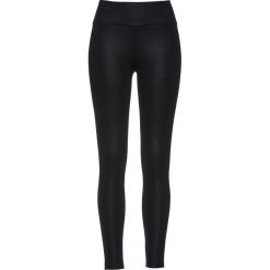 Legginsy z połyskiem bonprix czarny metaliczny. Czarne legginsy damskie bonprix, bez wzorów. Za 89,99 zł.