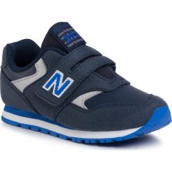 Sneakersy NEW BALANCE - YV393CNV Granatowy. Niebieskie trampki chłopięce New Balance, bez wzorów, z tworzywa sztucznego, na rzepy. Za 229,00 zł.