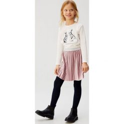 Mango Kids - Spódnica dziecięca Pleat 110-164 cm. Różowe spódniczki dziewczęce Mango Kids, bez wzorów, z elastanu, z podwyższonym stanem, mini, rozkloszowane. Za 79,90 zł.