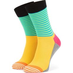 Skarpety Wysokie Unisex HAPPY SOCKS - HAS01-9700 Kolorowy. Pomarańczowe skarpetki damskie Happy Socks, bez wzorów, z elastanu. Za 39,90 zł.