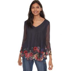 Desigual O'Hara Top Niebieski. Niebieskie bluzki damskie Desigual, m, z nadrukiem, z wiskozy. Za 378,95 zł.