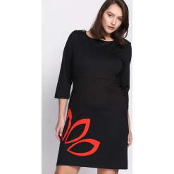 Czarno-Czerwona Sukienka Echo Arms. Czarne sukienki Born2be, xl. Za 24,99 zł.
