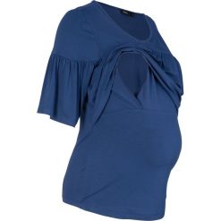 Shirt ciążowy i do karmienia bonprix kobaltowy. Niebieskie koszulki damskie bonprix, bez wzorów, z wiskozy, bez kołnierzyka. Za 59,99 zł.