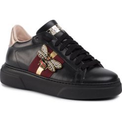 Sneakersy STOKTON - 756-D-FW19 Vitello Nero/Elastico Bordo. Czarne półbuty damskie Stokton, ze skóry. W wyprzedaży za 519,00 zł.